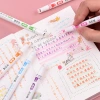 Netflower-shaped contour pen, Jin Wannian curve pen, wave marker pen, student marker pen, colored planner highlighter pen details Picture